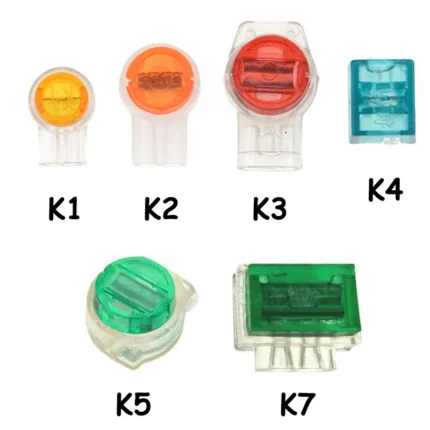 100pcs Connector Crimp Connection Terminals K1 K2 K3 K4 K5 k7 Connector Waterproof Wiring Ethernet Cable Telephone Cord Terminal