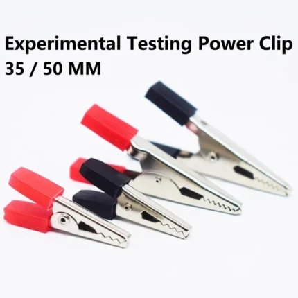 5/20/100PCS Red + Black Metal Insulated Crocodile Clips Electrical Tool Plastic Handle Cable Lead Testing Alligator Clips Clamps
