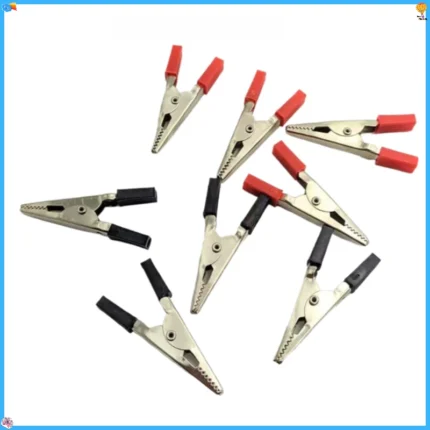 10PCS Electric Connector Set with 35mm/50mm Plastic Handle Test Probe Metal Alligator Clips Wire Terminal Block for DIY Projects