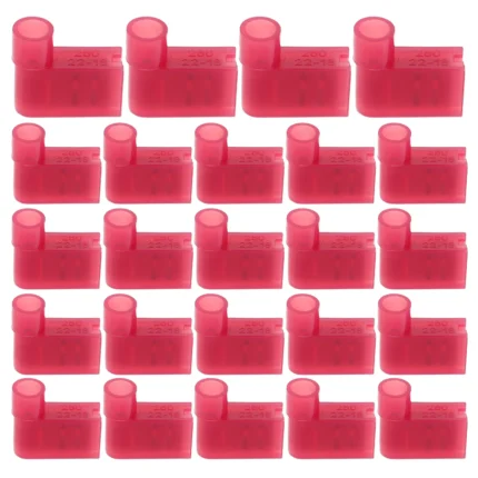 100Pcs Plastic Flag Spade Terminals Right-Angle Cold-Pressed Insulated Female Wire Connectors for Tight Spaces Electrical Wiring